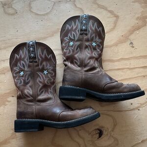 Ariat Fat Baby Western cowgirl leather Boots women’s 9 Babyfat